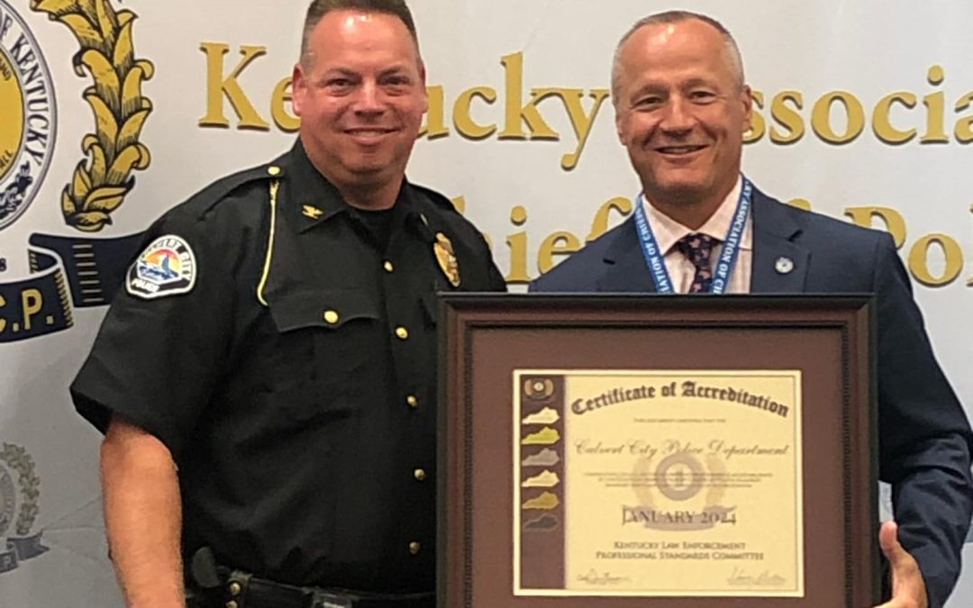 Calvert City receives certificate for accreditation from Kentucky Association of Chiefs of Police